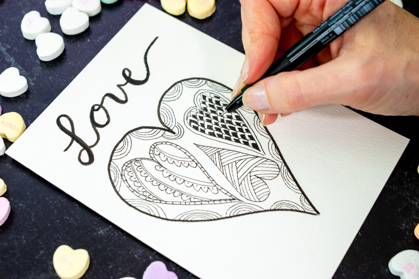 zentangle heart