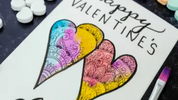 handmade valentine cards using zentangle art