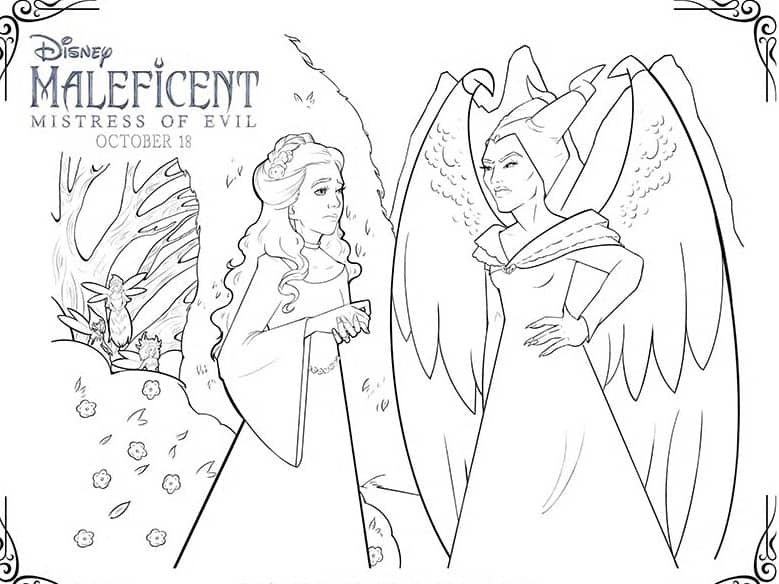 Maleficent Coloring Pages