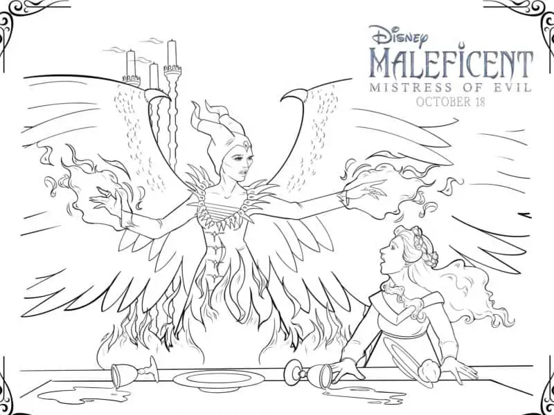 Maleficent Coloring Pages