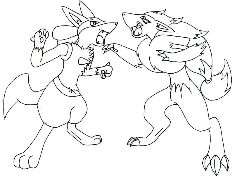 lucario coloring pages