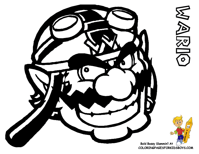 Shaded Wario Head