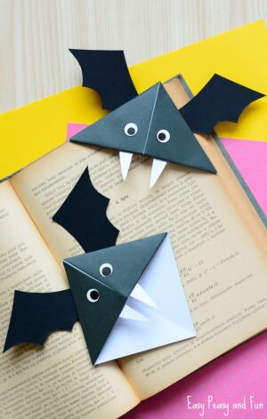 Simple Origami Bat Bookmark
