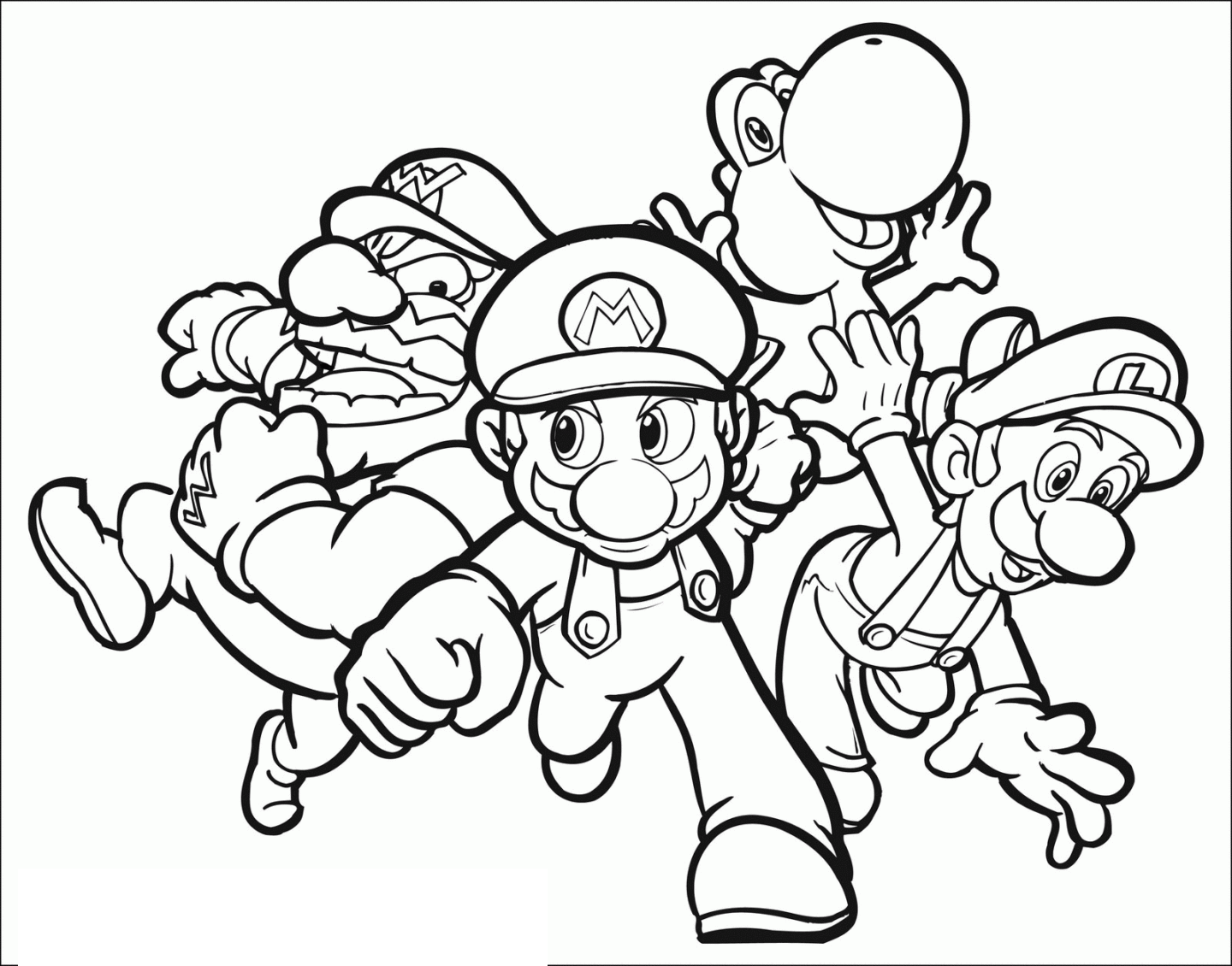 Mario, Luigi, Wario, And Yoshi