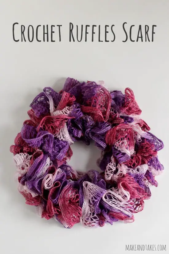 Ruffled Scarf With Ruffle Yarn