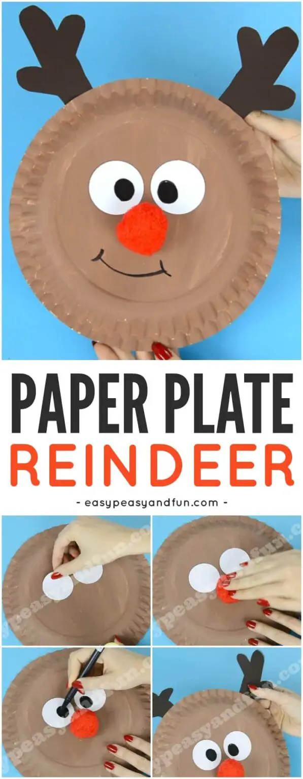 Paper Plate Christmas Crafts – Christmas Tree & Reindeer – Craftwhack