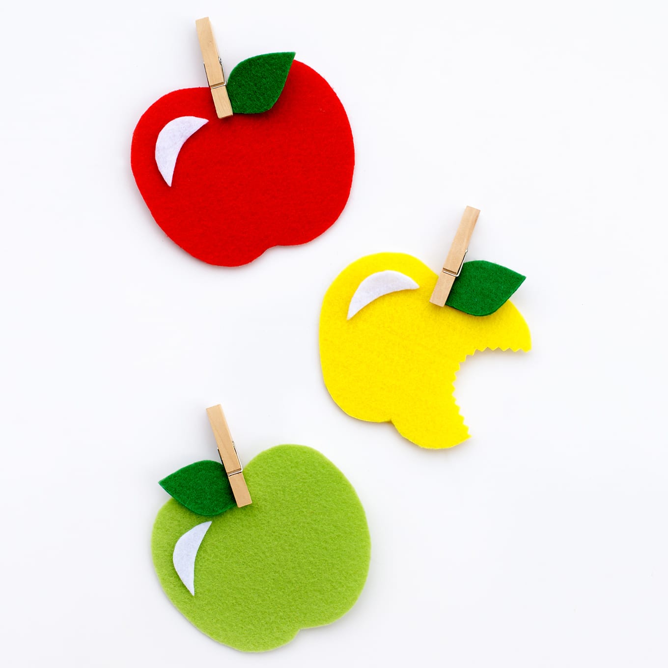 Felt Apple Pegs