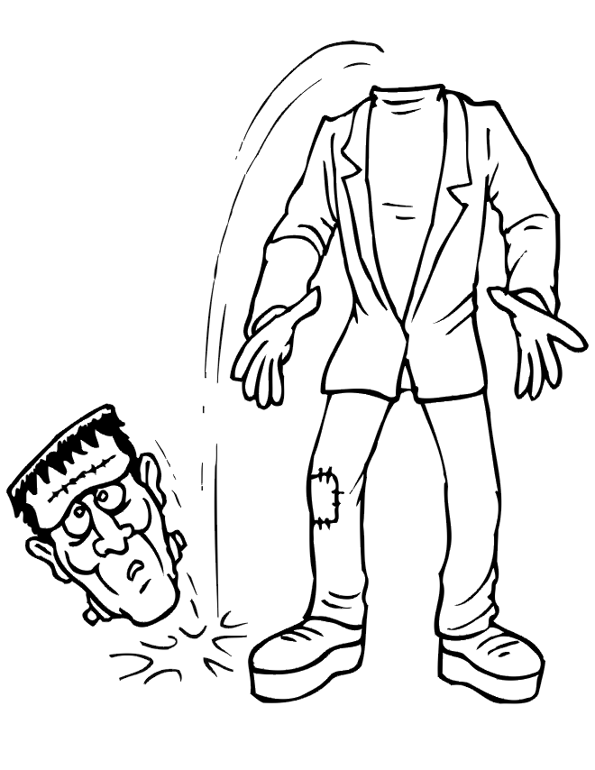 frankenstein coloring page