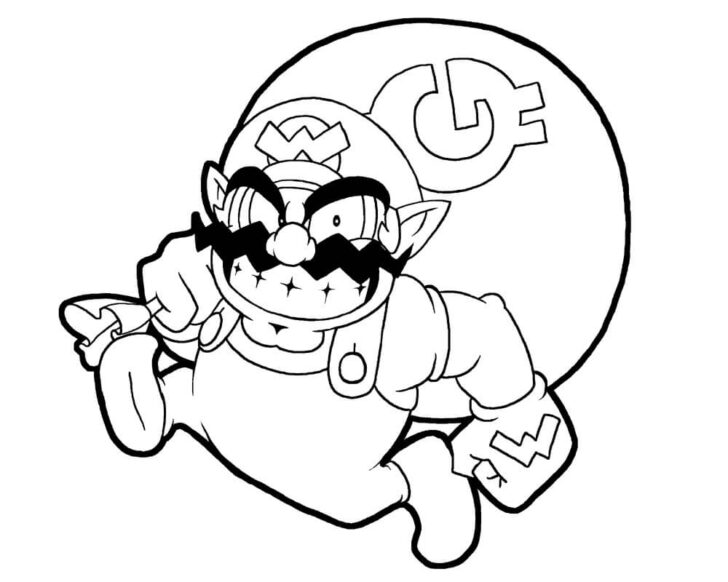 10 Coolest Wario Coloring Pages · Craftwhack