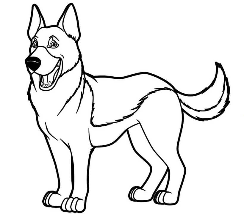 Cartoon German Shepherd