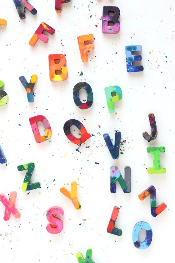 Melted Crayon Letters