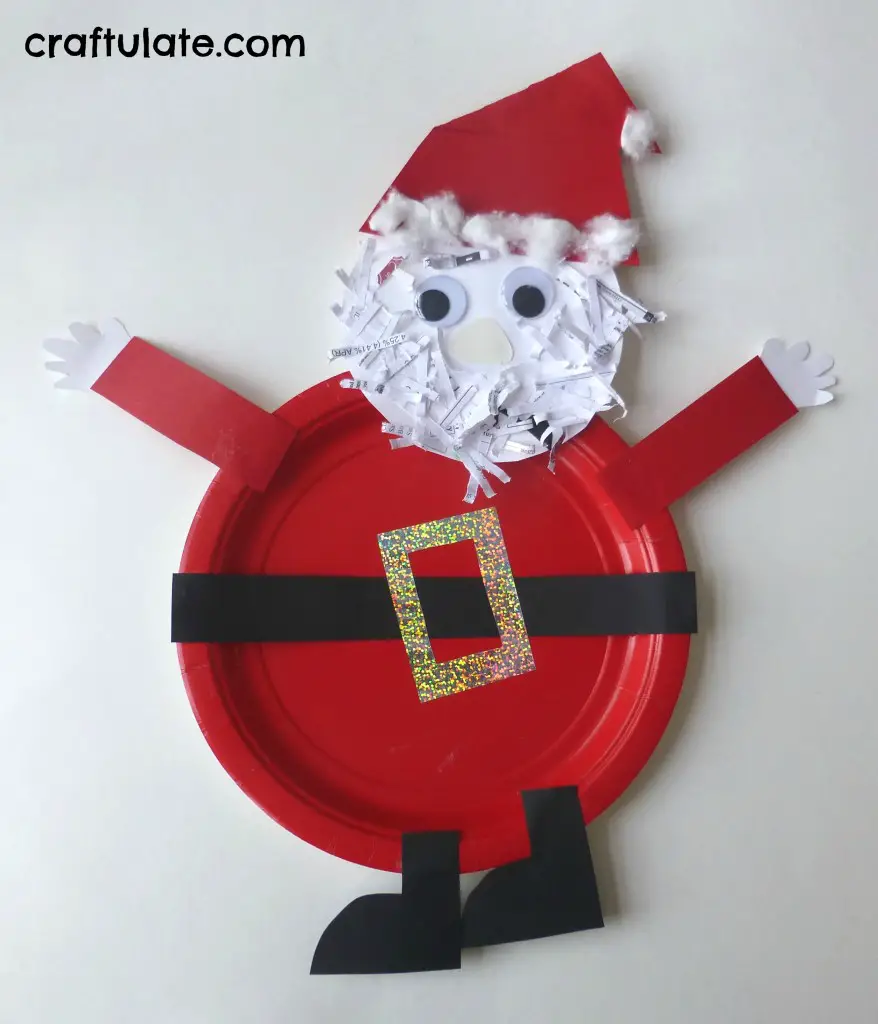 Paper Plate Santa Claus