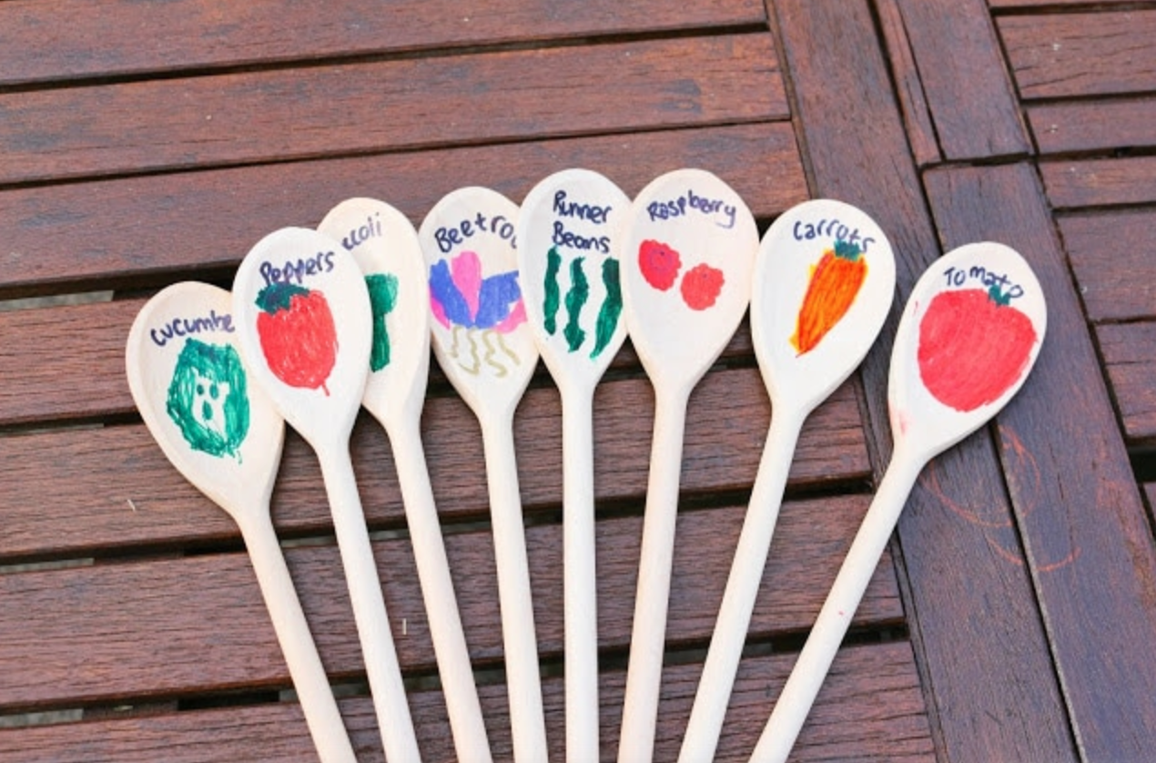 Wooden Spoon Plant Markers