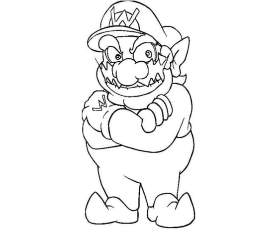 10 Coolest Wario Coloring Pages – Craftwhack