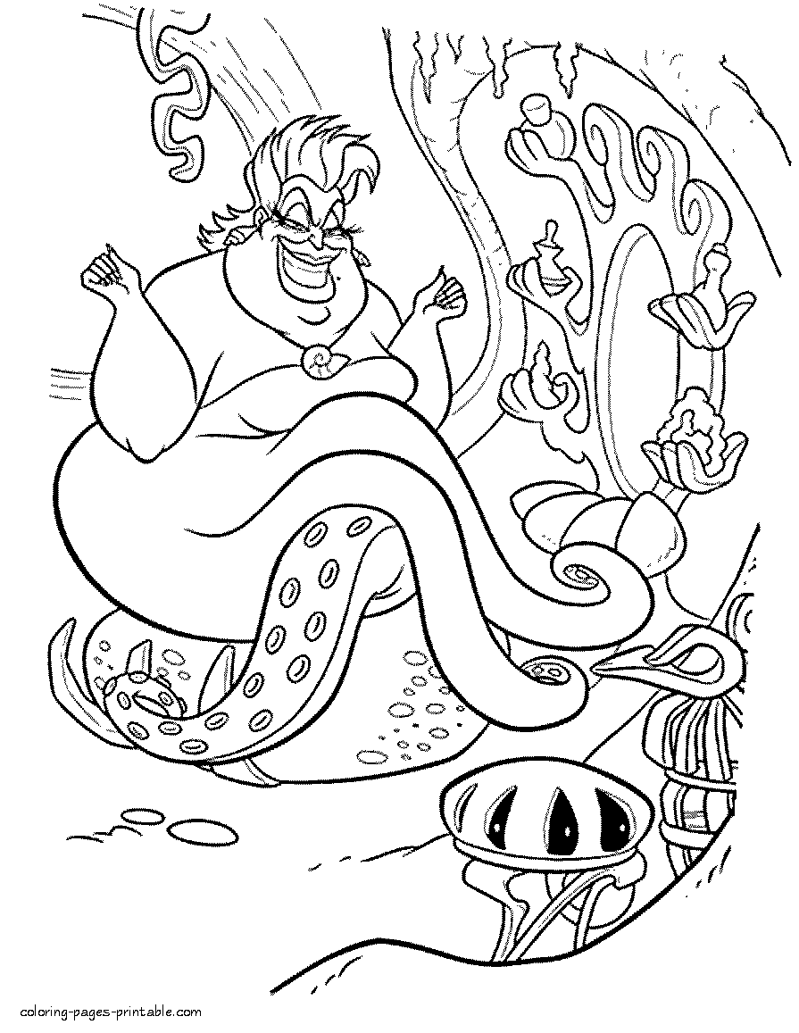 ursula coloring page pdf the little mermaid