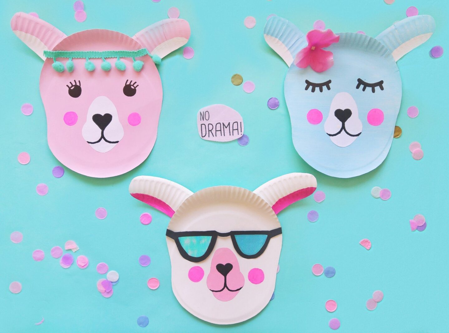 Paper Plate Llamas