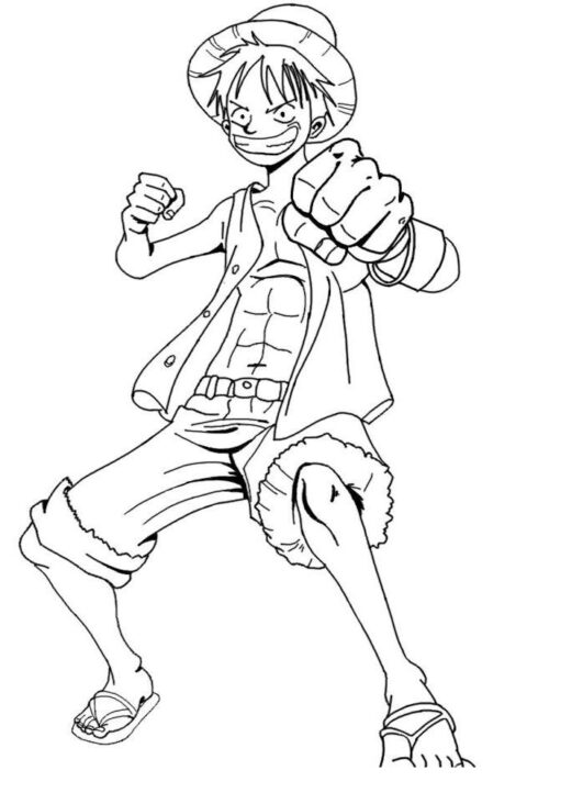 10 Japanese Manga One Piece Coloring Page · Craftwhack