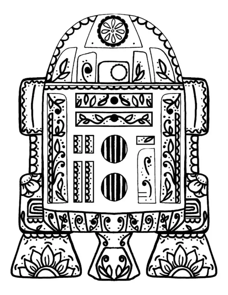 10 Exciting Star Wars R2D2 Coloring Pages · Craftwhack