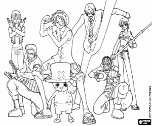 10 Japanese Manga One Piece Coloring Page · Craftwhack