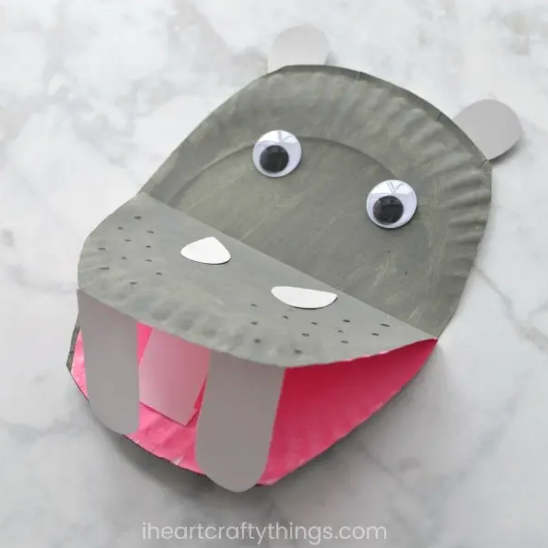 Paper Plate Hippo