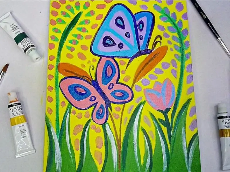 Acrylic Butterfly Painting