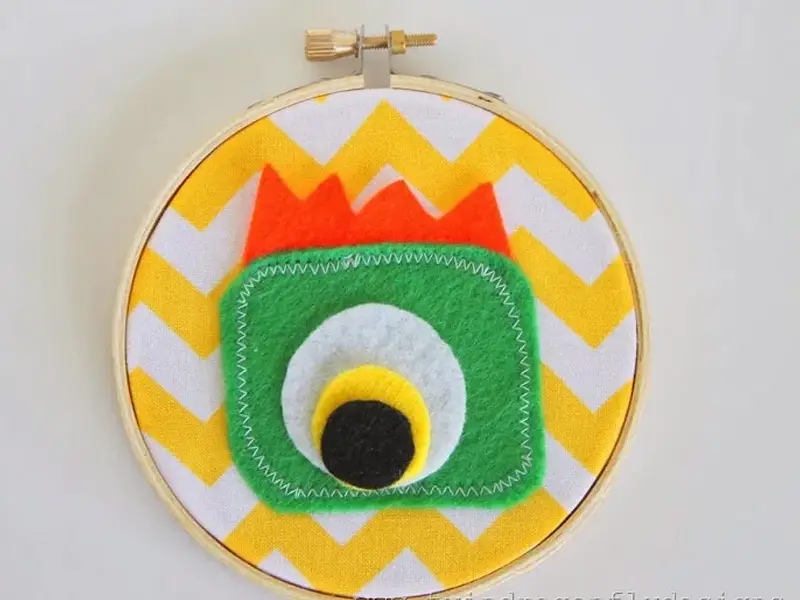 Embroidery Hoop Monster Craft