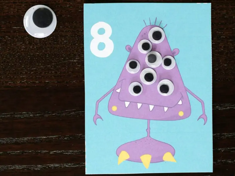 Monster Number Cards