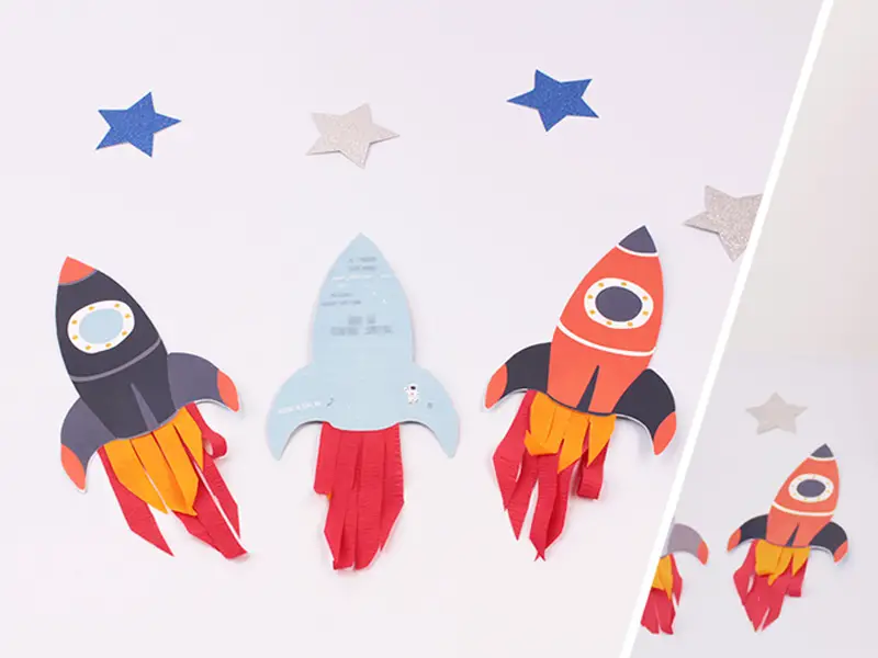 Space Rocket Invitation