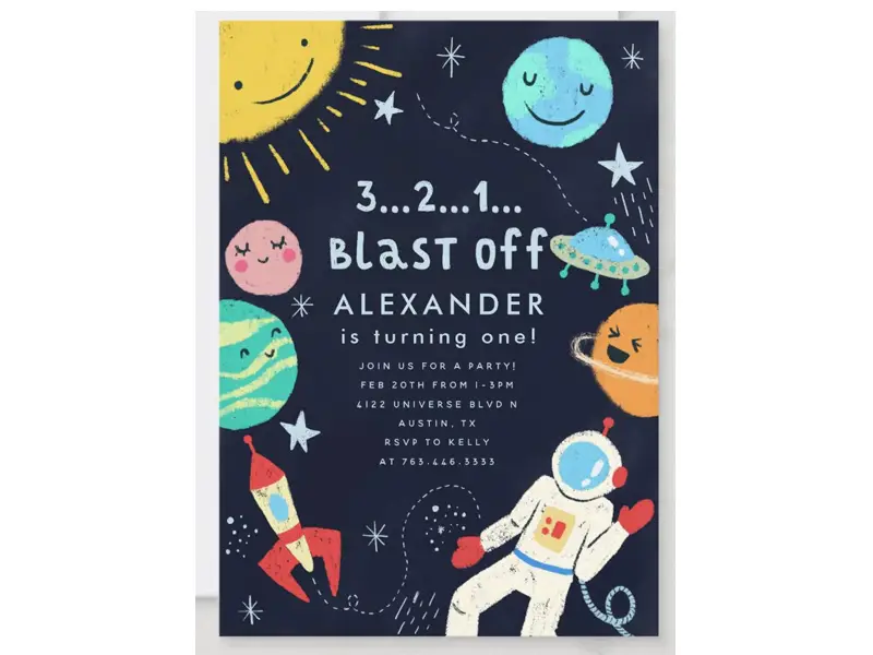 blast off invitation