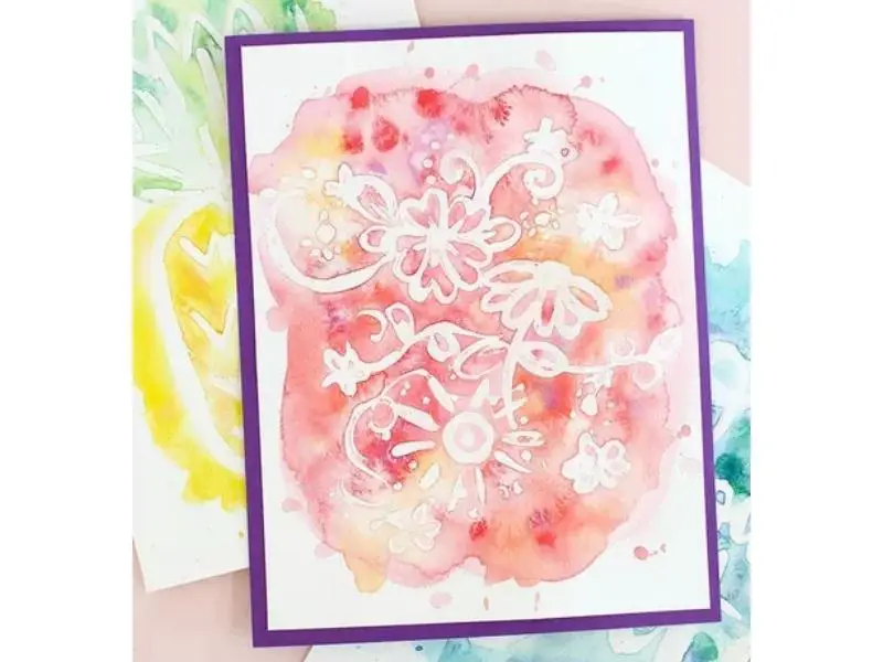 Easy Watercolor Art Rubber Cement Resist