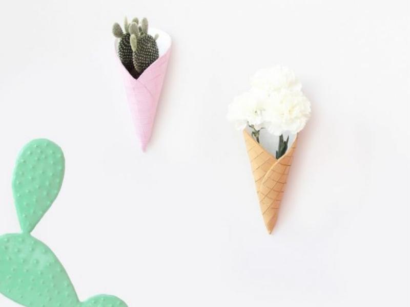 Icecream Cone Wall Planters