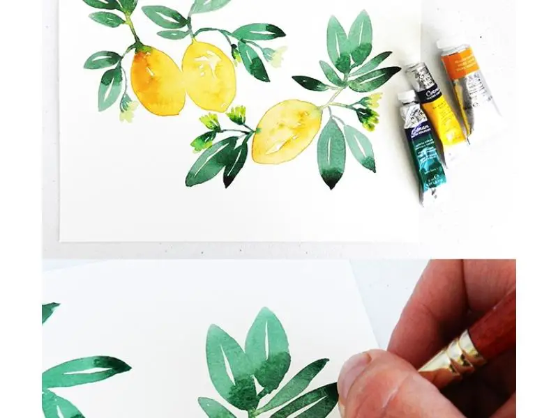 How to Paint Lemons in Watercolor