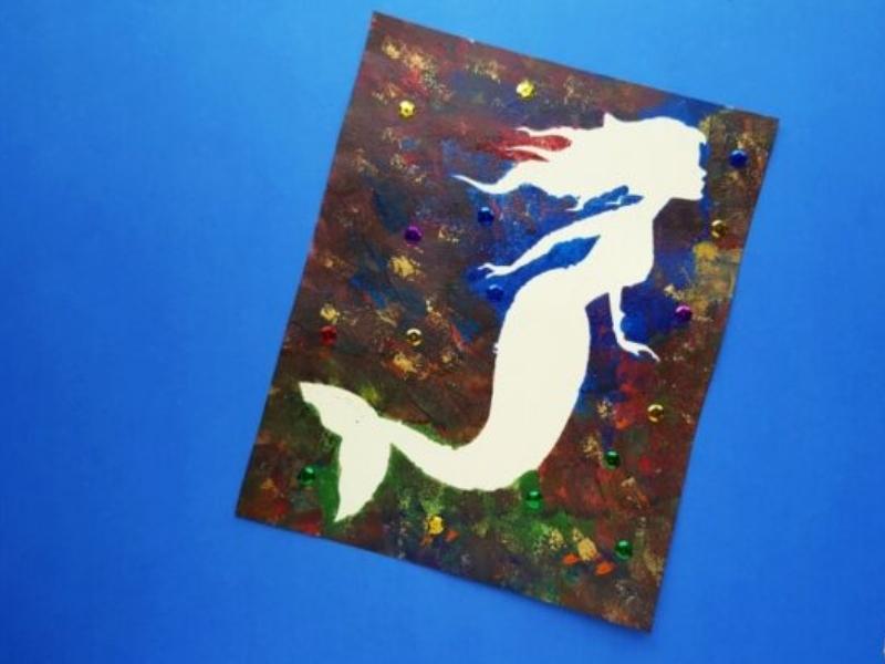 mermaid stencil