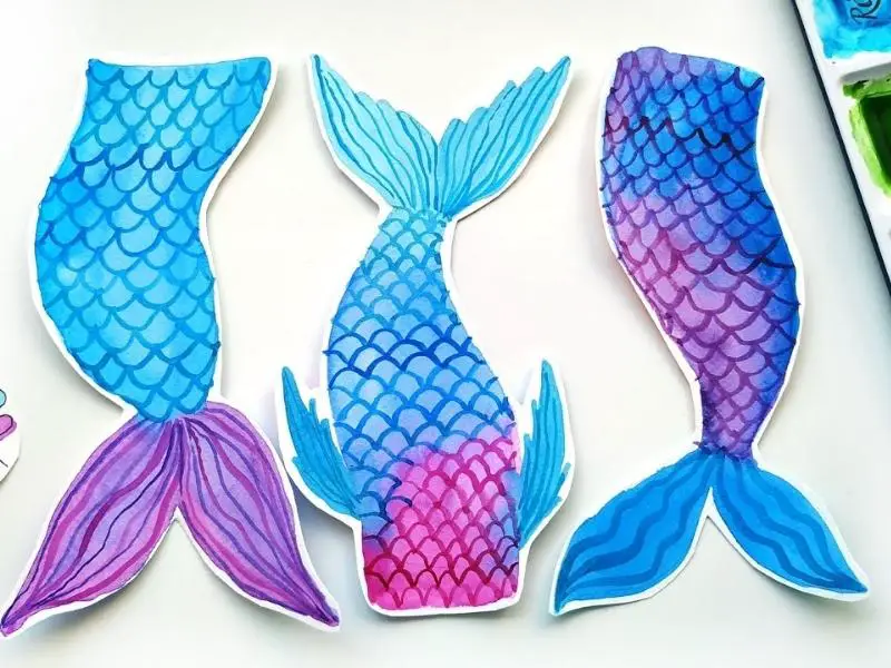 Watercolor Mermaid Tail