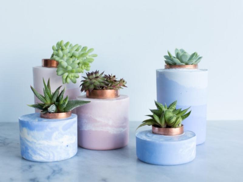 Ombre Painted Planters