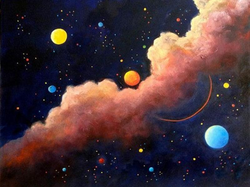 Outer Space and Planet Painting Ideas for Kids