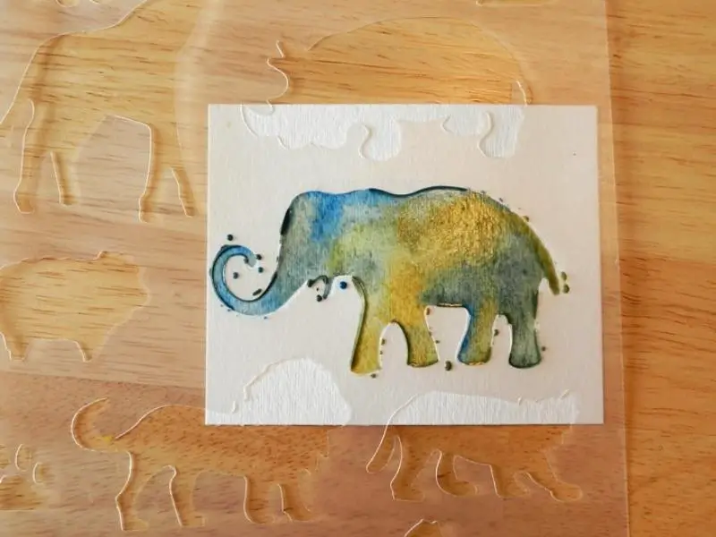 Stenciled Watercolors Tutorial