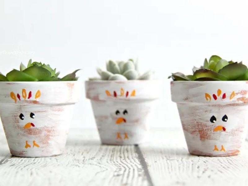 Thanksgiving Flower Pots