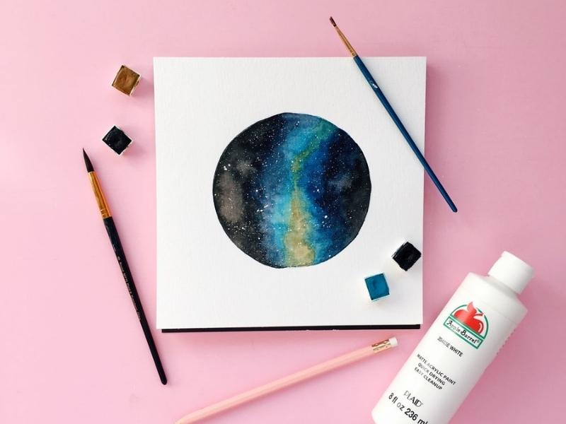 watercolor galaxy