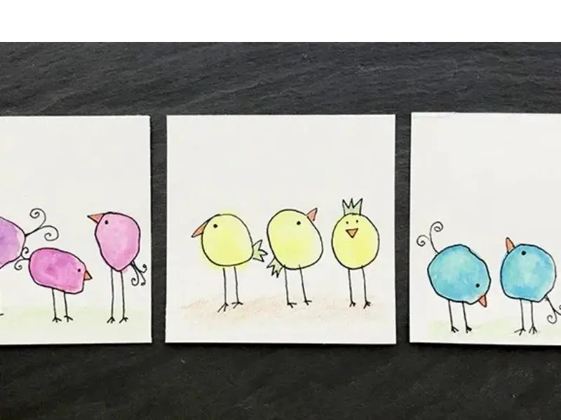 Whimsical Watercolor Birds