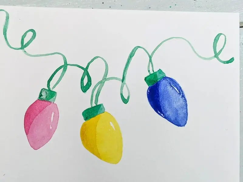 Christmas Lights DIY Card