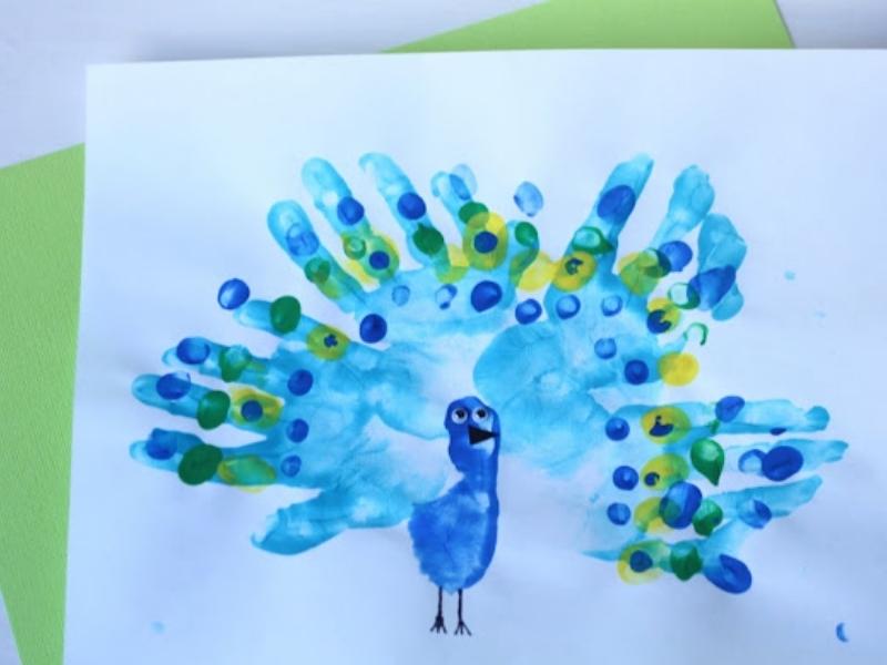 Handprint Peacocks