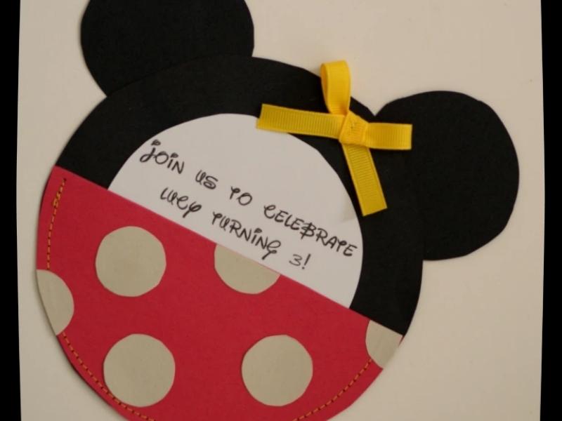 Mickey Home Crafted Invitations