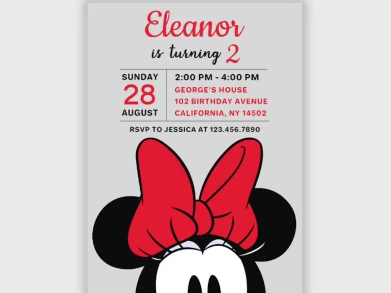 Minnie Invitations