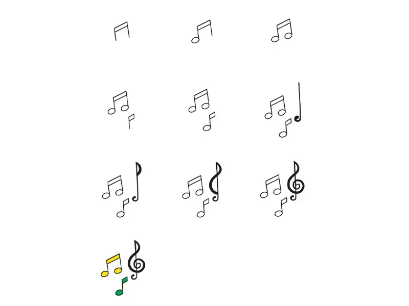 Music Notes Drawing