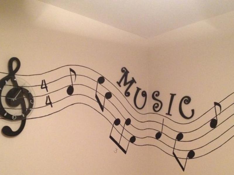 Wall Music Notes Drawing