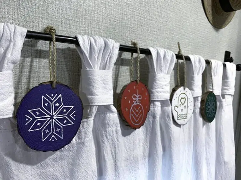 Painted Nordic Wood Ornaments