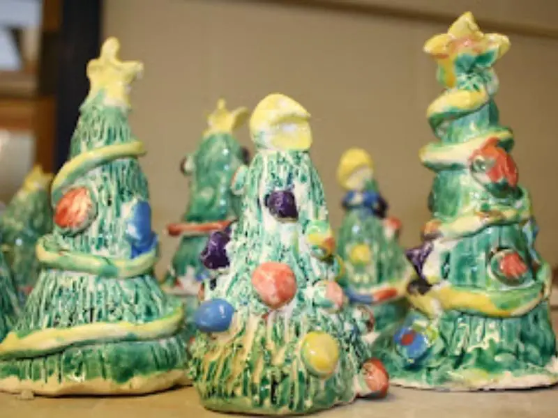 Pinch Pot Christmas Trees