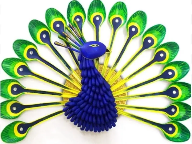 Plastic Spoon Peacock