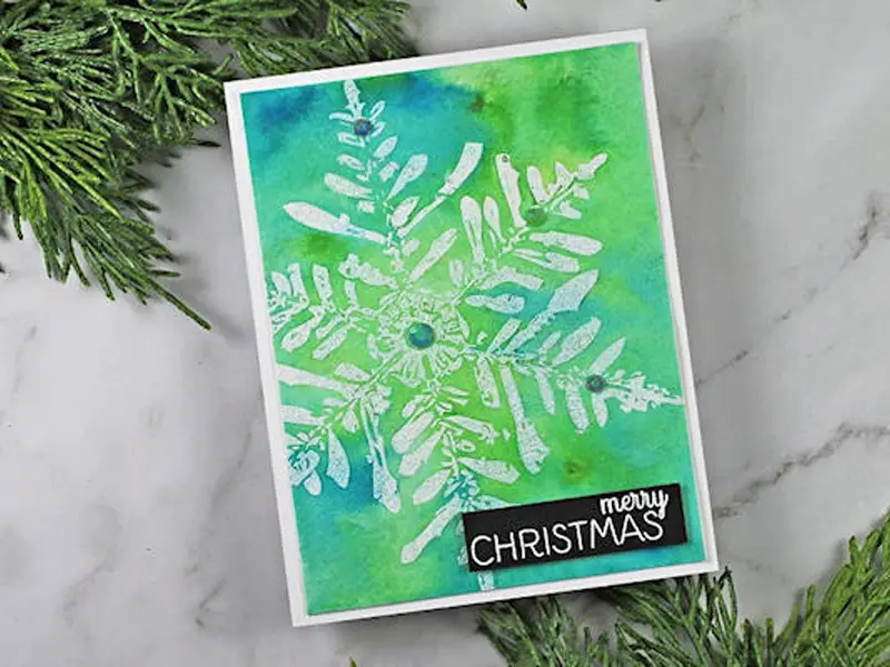 Watercolor Powder Resist Card